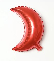 Фольгована кулька 10" Місяць Червоний 17х26 см (Китай)