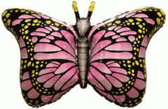 Фольгована кулька Flexmetal Велика фігура Метелик рожевий