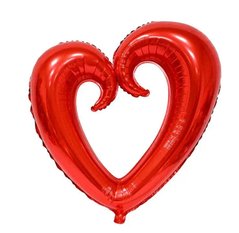Фольгована кулька Велика фігура 40” Серце порожнє червоне (Китай)