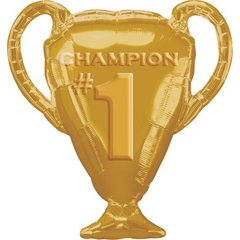 Фольгированный шар Большая фигура Кубок #1 золотой 65 см (Китай)