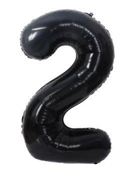 Фольгована кулька цифра &laquo;2&raquo; Чорна 16" (Китай)