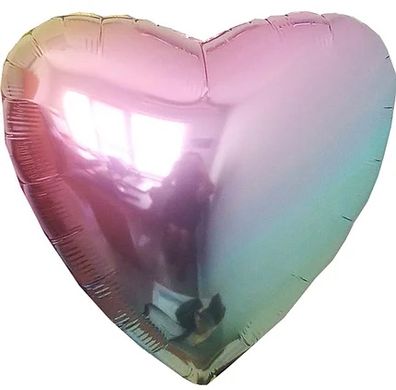 Фольгована кулька 10” Серце Градієнт (Китай)