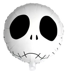 Фольгированный шар 18” круг череп с улыбкой хэллоуин Китай