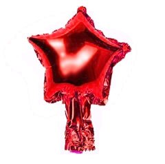 Фольгована кулька 5" Зірка Червона (Китай)