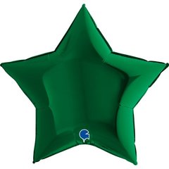Фольгированный шар Grabo 36” Звезда Темно-Зелёная