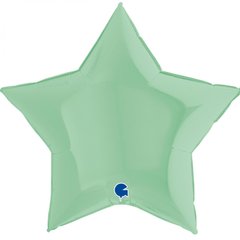 Фольгована кулька Grabo 36” Зірка макарун Зелена