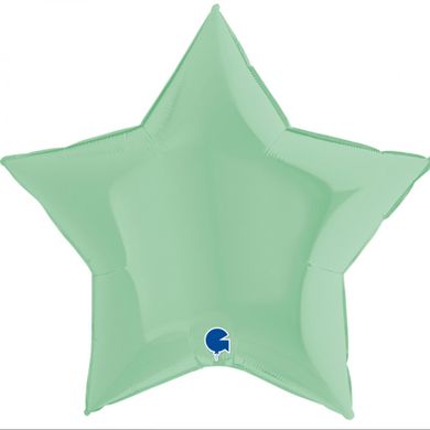 Фольгированный шар Grabo 36” Звезда макарун Зеленая