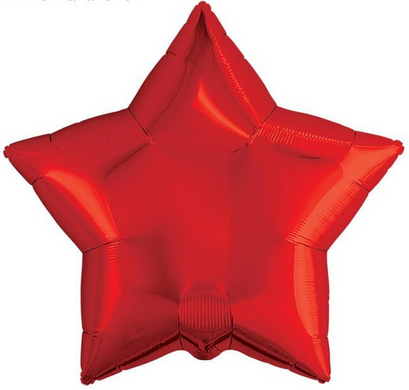 Фольгована кулька 5" Зірка Червона (Китай)