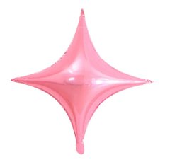 Фольгированный шар 26" (65 см) Звезда 4х-конечная Розовая (Китай)