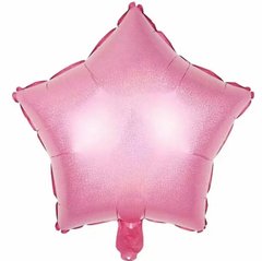 Фольгированный шар 18” Звезда Laser Pink (Китай)
