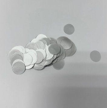 Конфетти Кружочек 12 мм серебро матовое (50 г)