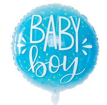 Фольгована кулька 24" Коло "Baby Boy"  (Китай) напів прозора плівка