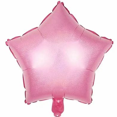 Фольгована кулька 18” Зірка Laser Pink (Китай)