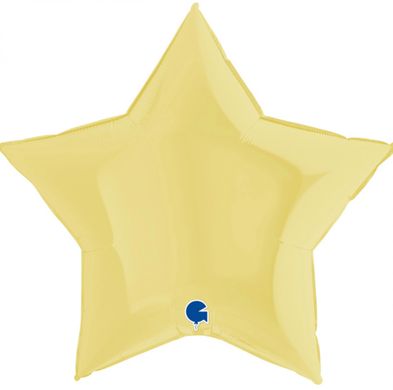 Фольгована кулька Grabo 36” Зірка макарун Жовта