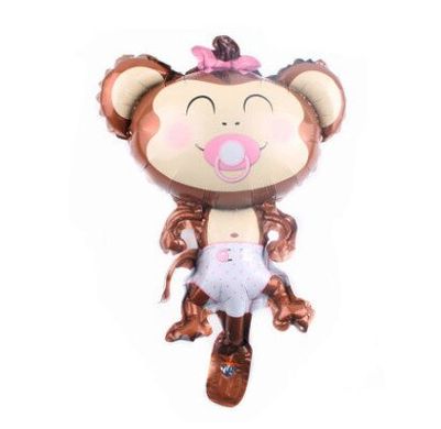 Фольгированный шар Мини фигура обезьянка девочка(Китай)