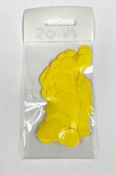 Конфетти Кружочек 12 мм Желтый (100 г)