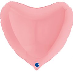 Фольгированный шар Grabo 36” Сердце макарун Розовое
