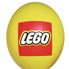 Латексна кулька Belbal 12" Лего емблема на жовтому (1 шт)