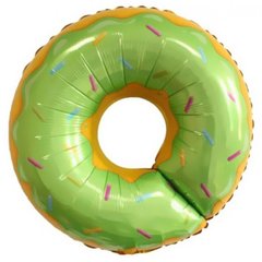 Фольгована кулька Велика фігура Пончик фісташковий 70 см (Китай)