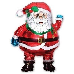 Фольгированный шар Flexmetal Большая фигура Нг Дед Мороз с поднятой рукой