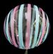 Воздушный шар Сфера Bubbles (баблс) 18"/45см кристалл прозрачный с голубыми и розовыми полосами (Китай) - 1