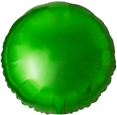 Фольгированный шар 18” Круг Зеленый (Китай)