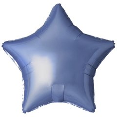 Фольгированный шар 18” Звезда сатин Синий (Китай)