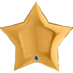 Фольгированный шар Grabo 36” Звезда Золото