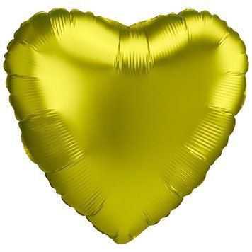 Фольгована кулька Anagram 18" Серце сатин Lemon