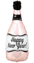 Фольгована кулька Велика фігура шампанське новорічне рожеве 86х45 см НГ (Китай)