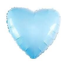 Фольгована кулька Flexmetal 9" Серце пастель Блакитне
