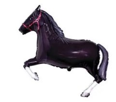 Фольгированный шар Flexmetal Мини фигура Лошадь Чёрная