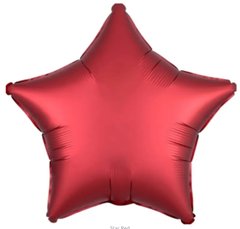 Фольгована кулька 18” Зірка сатин Червоний (Китай)