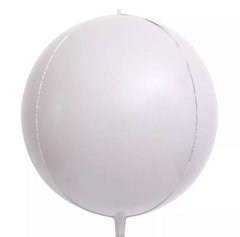 Фольгированный шар 22” Сфера белый матовый 55см (Китай)