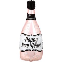 Фольгированный шар Anagram Большая фигура Нг новогодняя бутылка розовое золото