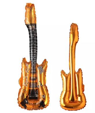 Фольгована кулька Велика фігура золота гітара 85 см (Китай)