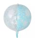 Фольгированный шар 22” Сфера НГ снежинки на голубом (Китай) - 2