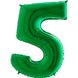 Фольгированный шар Grabo цифра «5» Зелёная 40" в уп - 1