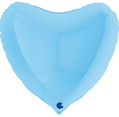 Фольгированный шар Grabo 36” Сердце макарун Голубое