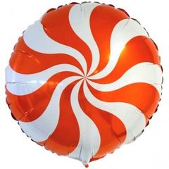Фольгированный шар Flexmetal 9" круг конфета оранжевая