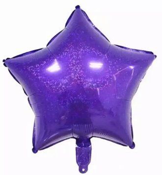 Фольгована кулька 18&rdquo; Зірка Laser Purple (Китай)
