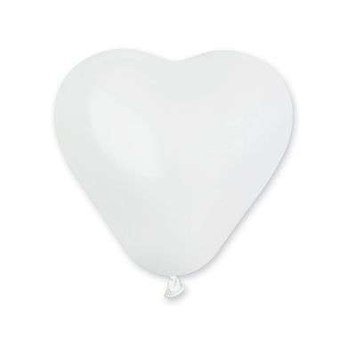 Латексный шар Gemar 17″ Сердце Пастель Белое (50 шт)