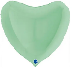 Фольгированный шар Grabo 36” Сердце макарун Зеленое