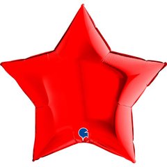 Фольгированный шар Grabo 36” Звезда Kрасная