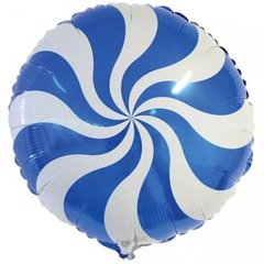 Фольгована кулька Flexmetal 9" круг цукерка синя