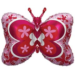 Фольгована кулька Flexmetal Міні фігура Метелик крила рожеві