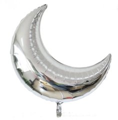 Фольгированный шар 18” Месяц Серебро (Китай)