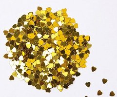 Конфетти Сердечки 23 мм Золото (500 г)