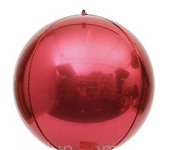 Фольгированный шар 22” Сфера Красный (Китай)