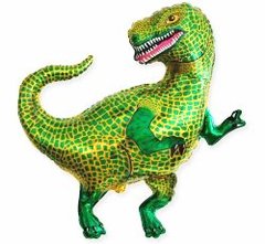 Фольгована кулька Flexmetal Велика фігура Динозавр зелений